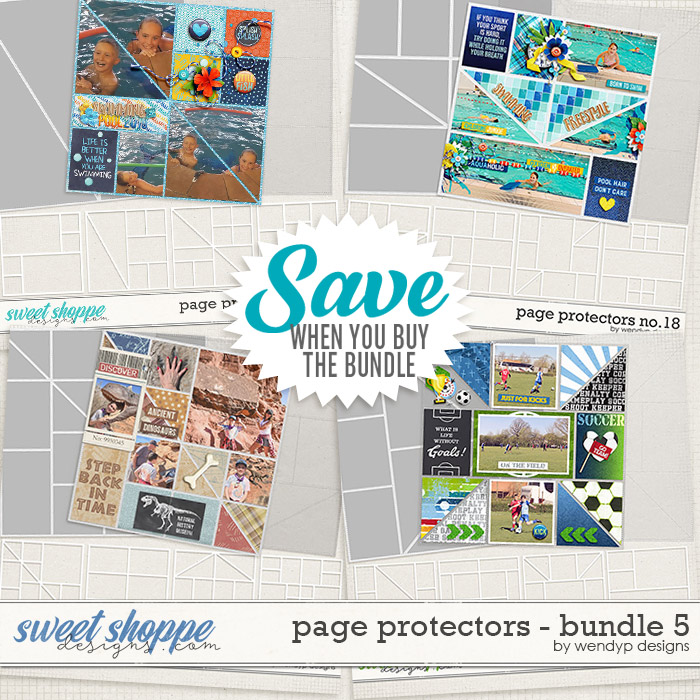 Page protectors Bundle 5 by WendyP Designs