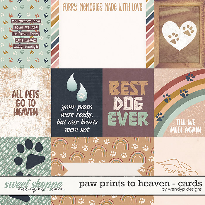Paw prints to heaven - Cards by WendyP Designs Paw prints to heaven - Cards by WendyP Designs
