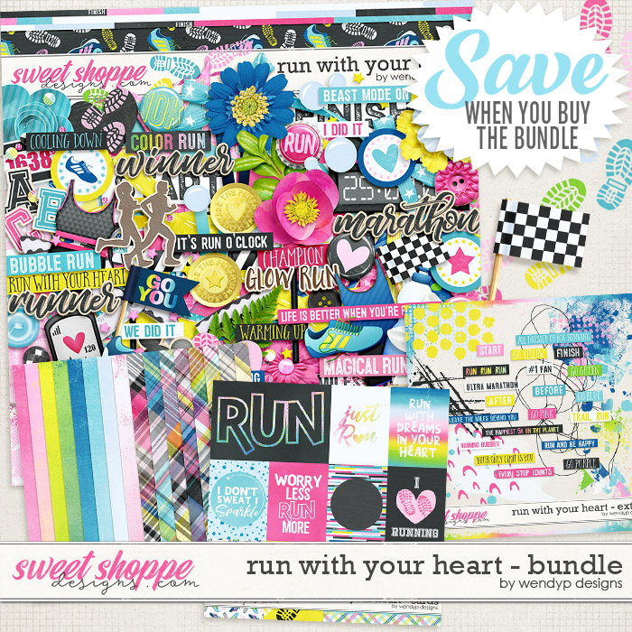 Run with your heart - bundle by WendyP Designs