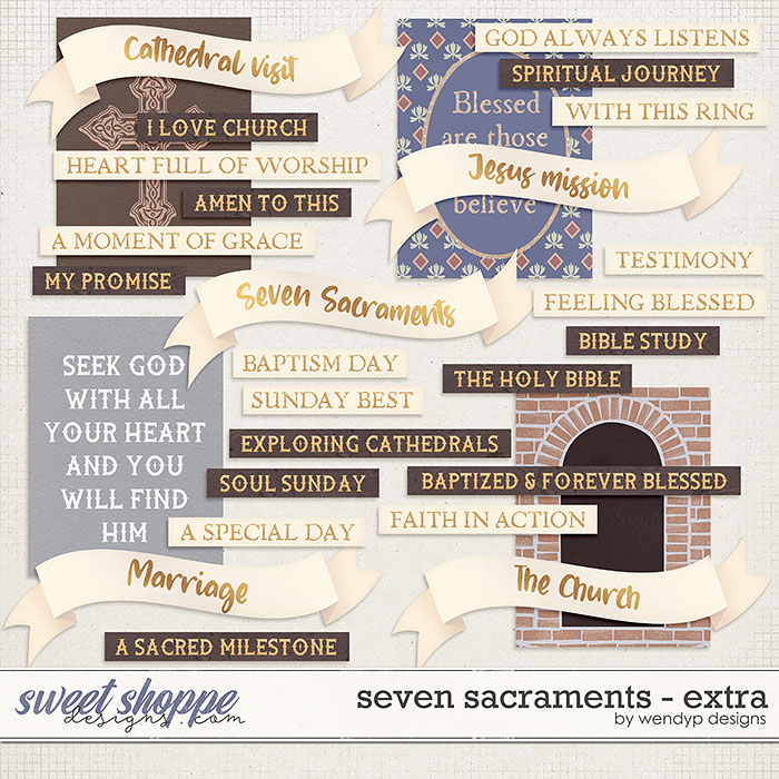 Seven Sagraments - extra by WendyP Designs Seven Sagraments - extra by WendyP Designs
