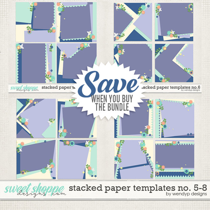 Stacked paper templates No: 5 - 8 by WendyP Designs