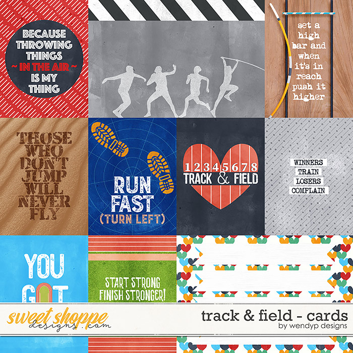 Track & field - Cards 1 by WendyP Designs