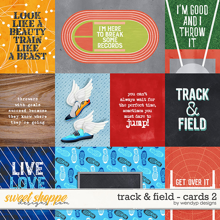 Track & field - Cards 2 by WendyP Designs