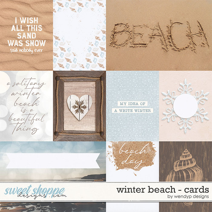 Winter beach - cards by WendyP Designs