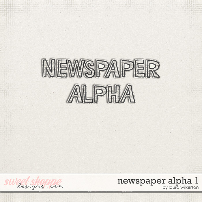 Newspaper Alpha 1 by Laura Wilkerson