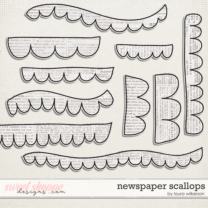 Newspaper Scallops by Laura Wilkerson