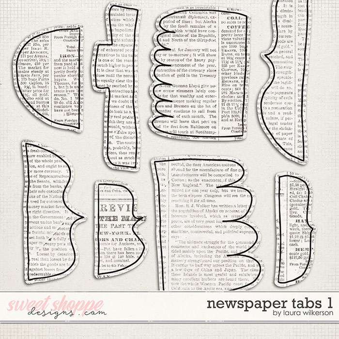 Newspaper Tabs 1 by Laura Wilkerson