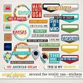 Around the world: USA - stickers by Amanda Yi and WendyP Designs