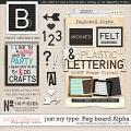 Just my Type Peg-Board Alpha:  Simple Pleasure Designs by Jennifer Fehr 