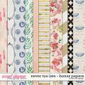 Never Too Late - Bonus Papers by Red Ivy Design