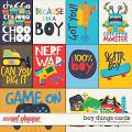 Boy Things Cards by Clever Monkey Graphics
