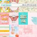 Life Is: 100% Fun Cards by Studio Basic and Little Butterfly Wings