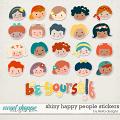 Shiny Happy People Stickers by lliella designs