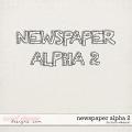 Newspaper Alpha 2 by Laura Wilkerson