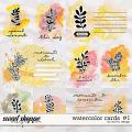 Watercolor Cards #1 by Red Ivy Design