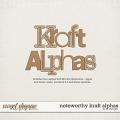 Noteworthy Kraft Alphas by LJS Designs Noteworthy Kraft Alphas by LJS Designs