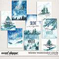 Winter Watercolor Cards by Red Ivy Design