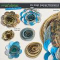 CU Map Paper Flowers 1 by Clever Monkey Graphics