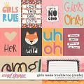 Girls make trouble, too: cards by Amanda Yi & Blagovesta Gosheva