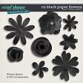 CU Black Paper Flowers by Clever Monkey Graphics