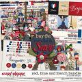 Red Blue and French Bundle by JoCee Designs