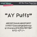 CU AY Puffs font by Amanda Yi CU AY Puffs font by Amanda Yi