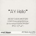 AY Hello font {PU} by Amanda Yi