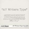 AY Writers Type font {PU} by Amanda Yi