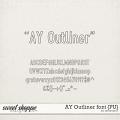 AY Outliner font {PU} by Amanda Yi