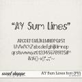 AY Sum Lines font {PU} by Amanda Yi