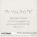 AY You And Me font {PU} by Amanda Yi