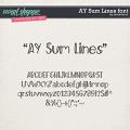 CU AY Sum Lines font by Amanda Yi
