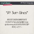 CU AY Sum Lines font by Amanda Yi CU AY Sum Lines font by Amanda Yi