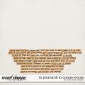 To Journal & To Create Words by Studio Basic To Journal & To Create Words by Studio Basic