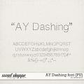 AY Dashing font {PU} by Amanda Yi