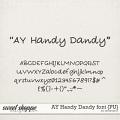 AY Handy Dandy font {PU} by Amanda Yi