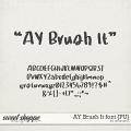 AY Brush It font {PU} by Amanda Yi