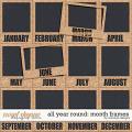 All year round: Month frames by WendyP Designs