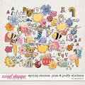 Spring Stories: pins & puffy stickers by Amanda Yi
