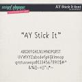 CU AY Stick It font by Amanda Yi