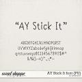 AY Stick It font {PU} by Amanda Yi