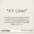 AY Liner font {PU} by Amanda Yi