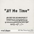 AY Me Time font {PU} by Amanda Yi
