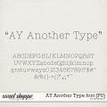 AY Another Type font {PU} by Amanda Yi