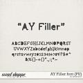 AY Filler font {PU} by Amanda Yi