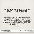 AY Tilted font {PU} by Amanda Yi