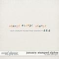 January: Stamped Alphabet by Allison Pennington