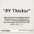AY Thicker font {PU} by Amanda Yi
