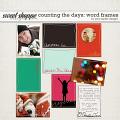 Counting The Days Word Frames by Pink Reptile Designs