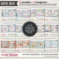 Monthly Highlights: All Months Bundle {layered templates} by Blagovesta Gosheva Monthly Highlights: All Months Bundle {layered templates} by Blagovesta Gosheva